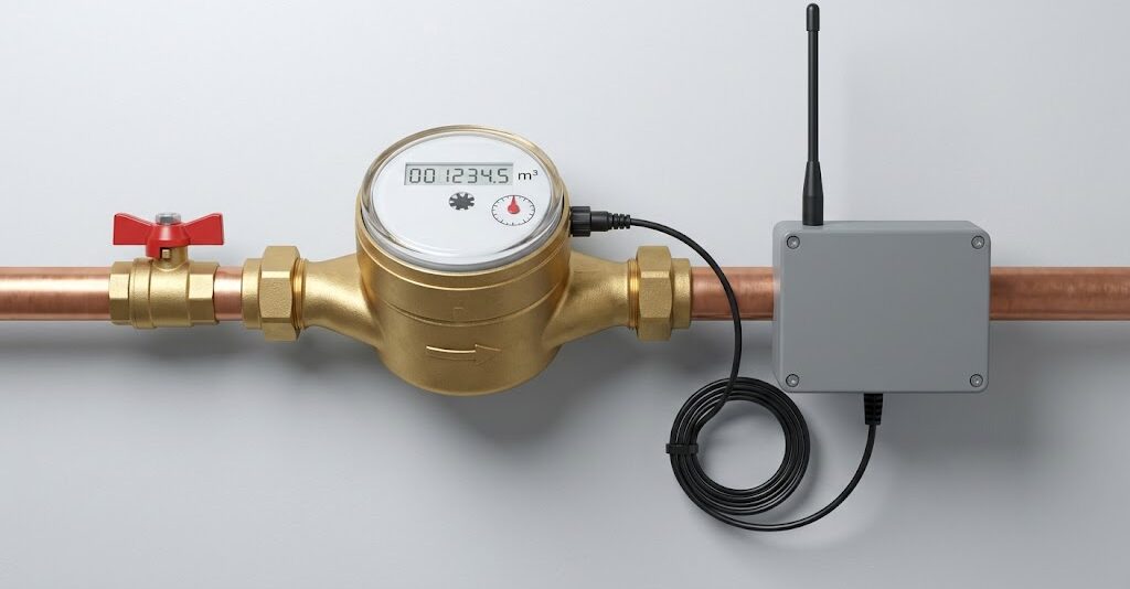 Rendering of new water meter installed in new construction